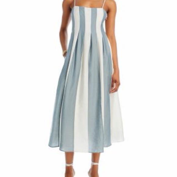 Madewell Dresses & Skirts - NEW NWT MADEWELL | Pleated Midi Overcast Striped Dress | 14